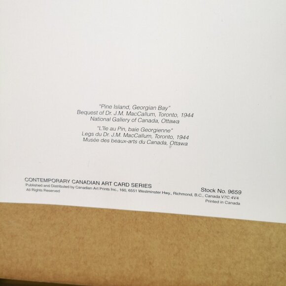 Tom Thompson Pine Island Georgian Bay framed art print 13"x10.5" Gold  Frame - Picture 7 of 8